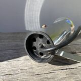 Pair of chrome metal wall lights from the 1970s.