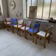6 colorful 80s beech chairs