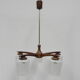Vintage hanging lamp with 5 glass shades