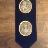 Ancien cadre velours bleu
