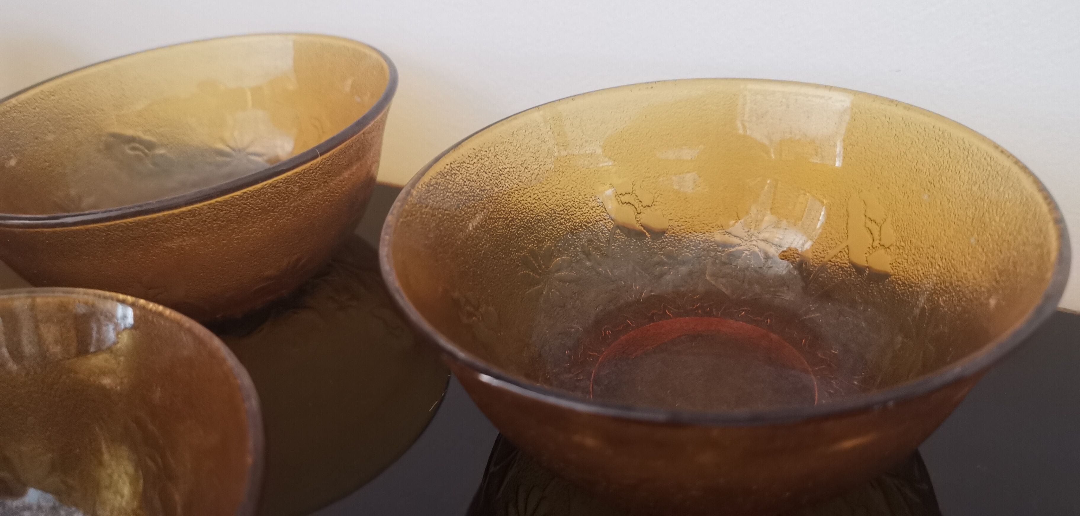 10 ramequins en verre ambré made in France vintage 70'S