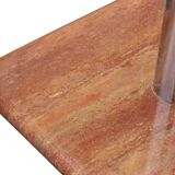 Guido faleschini dining table chrome marble glass funnel 1970 italy