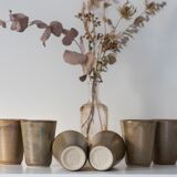 Set of 8 Digoin sandstone glasses