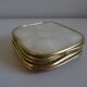 Series of 6 vintage mother-of-pearl coasters
