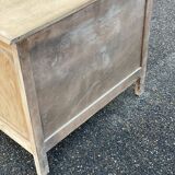Renovated Louis XV Bibus chest of drawers in raw oak wood with 3 drawers 90c