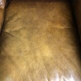 Vintage 2-seater sofa 80 S in camel leather