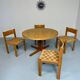 4 chaises bois et corde design Robert et Trix Haussmann  Dietiker vintage