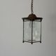 Art Deco ceiling light in brass and glass, 1940s, Germany