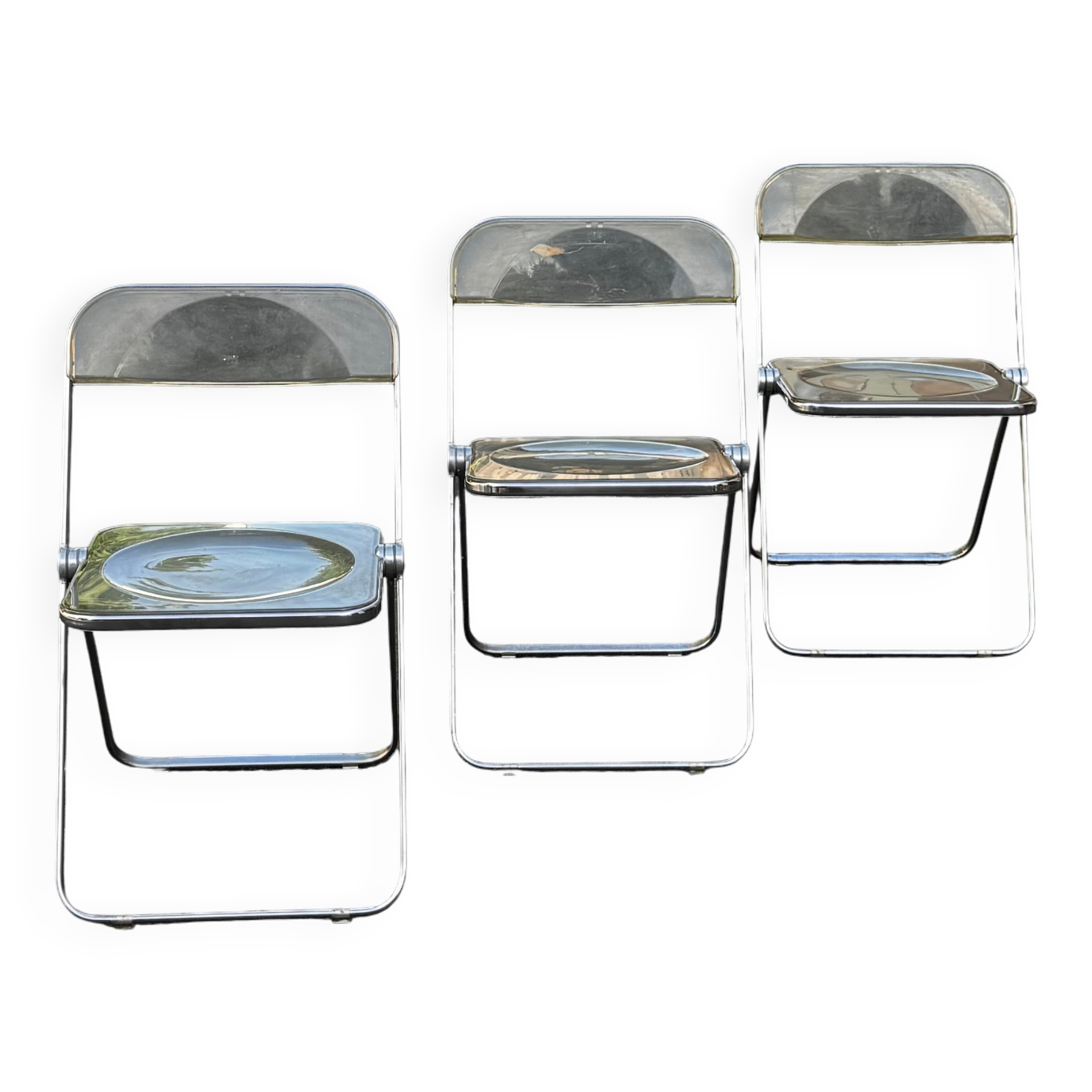 Lot de 3 chaises Plia - GianCarlo Piretti