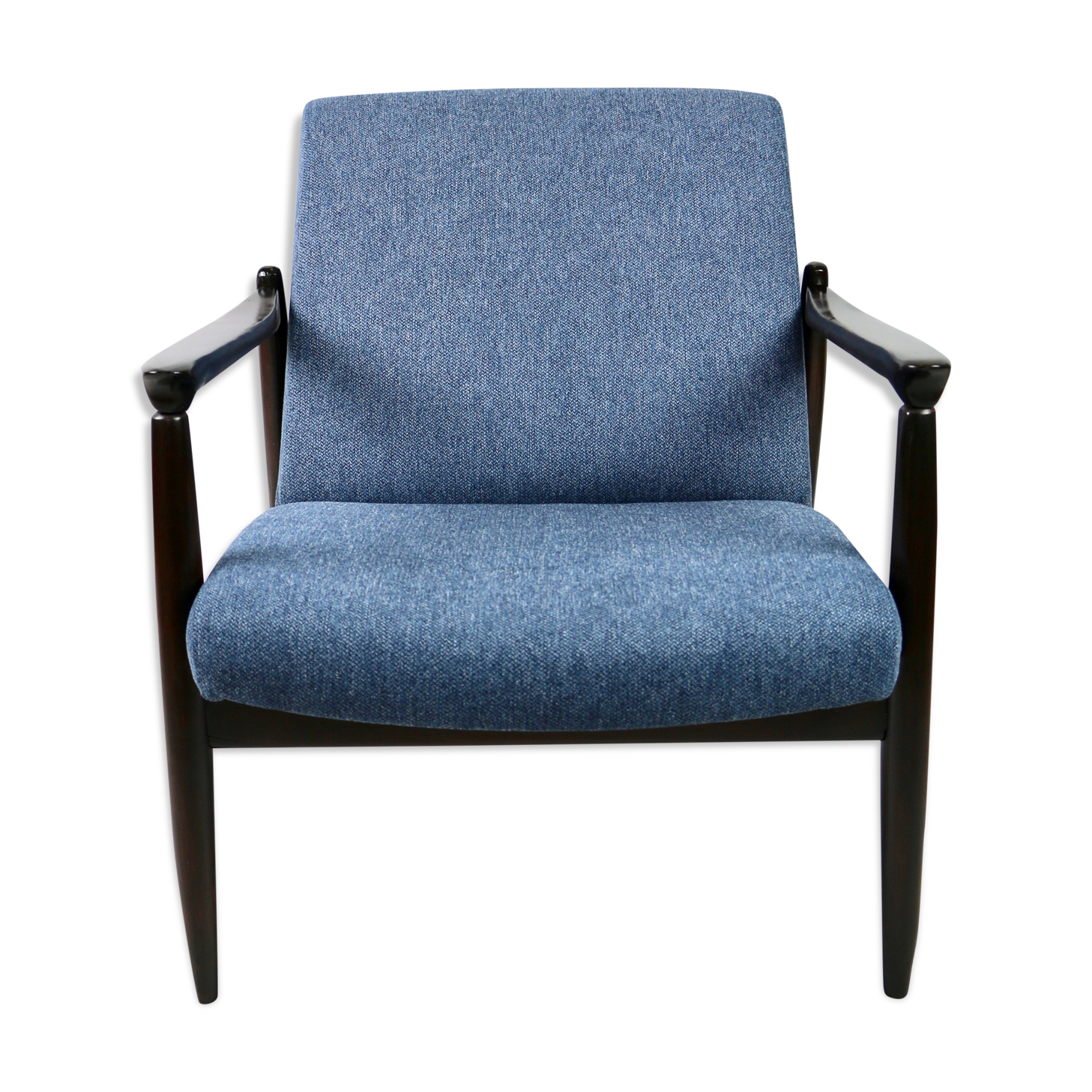 Fauteuil bleu par Edmund Homa années 1970