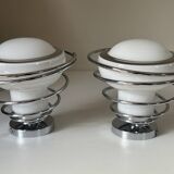 Pair of space age wall lights by Delmas from the 70s