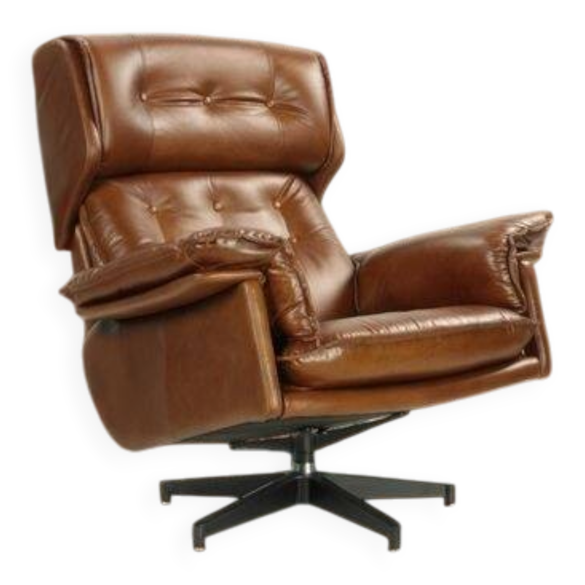 Havana Leather Armchair (New) - Decoduweb - free delivery