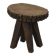 Ancienne table d'appoint primitive Wabi Sabi