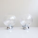 Chrome mirror light with glass ball