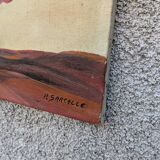 Old painting, anemones