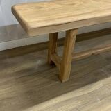 2m20 solid walnut benches, stripped and varnished