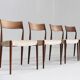 Chaises de salle à manger vintage des années 60 par Fristho, ensemble de 4