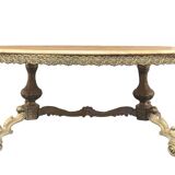 Table basse en marbre et laiton
