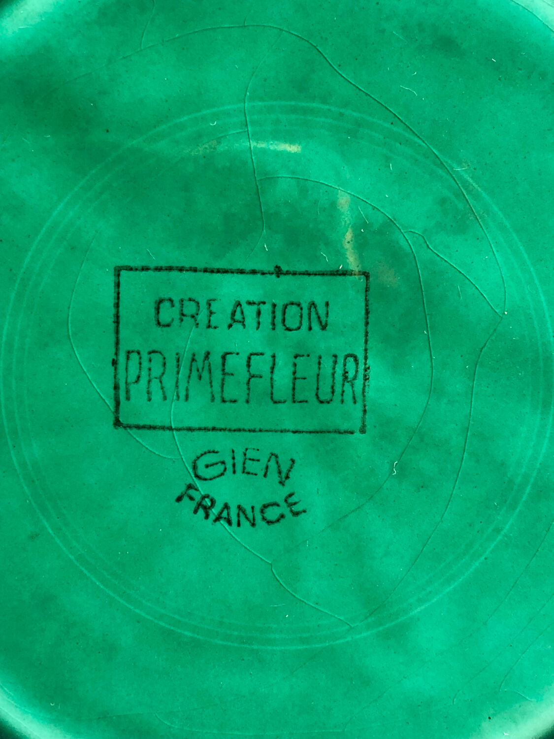 4 plates barbotine Gien