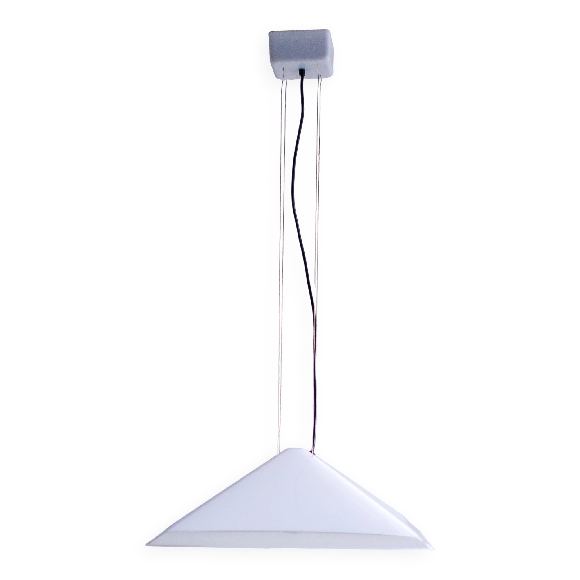 Large pyramid pendant iGuzzini - adjustable height, plexiglass, Italy 1980
