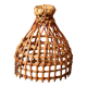 Small rattan pendant, handmade, 17x21cm