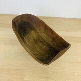 Brutalist bowl by Tony Bain Vallauris, olive wood catch-all.
