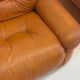 Cognac brown leather Sapporo armchair for Mobil Girgi