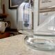 Vase en verre transparent