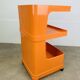 Flair dessert for Prisunic in orange plastic, seventies.
