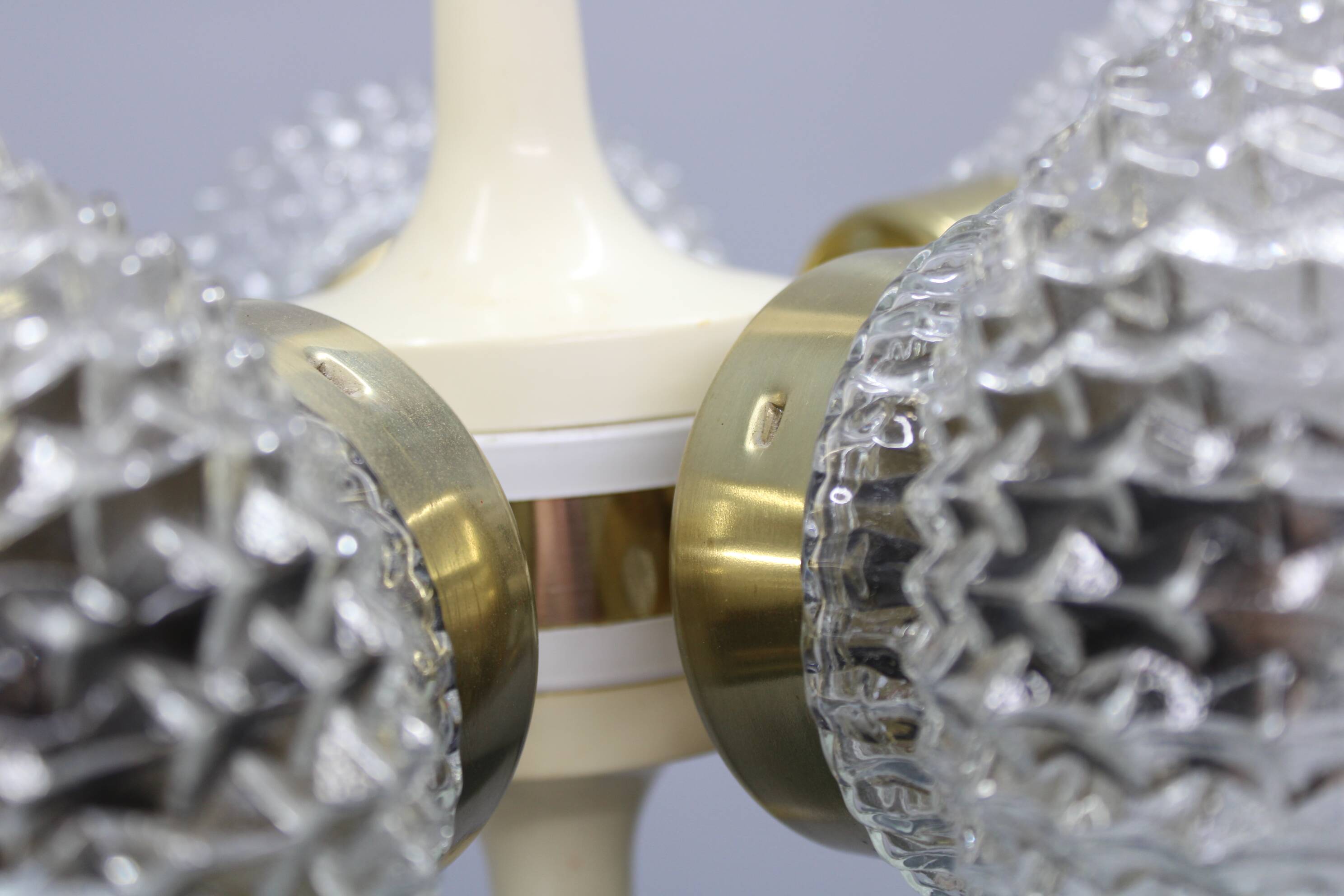 1970s Glass Chandelier by Instala Decin, Czechoslovakia