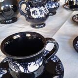 Complete Vallauris Ceramic Coffee Service, 1960s. Signed.