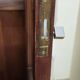 Important Art Deco library in amboyna and mahogany veneer.