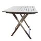 Square folding wooden garden table painted gray gray beige