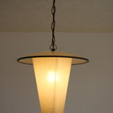 Striped glass pendant lamp, Holland 1950s