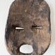 Ancient African mask Luba wood and shell