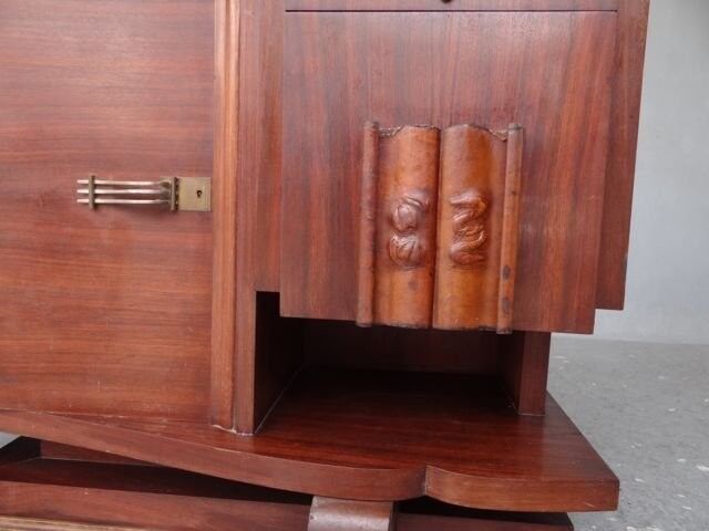 Bar service 1930 rosewood plate