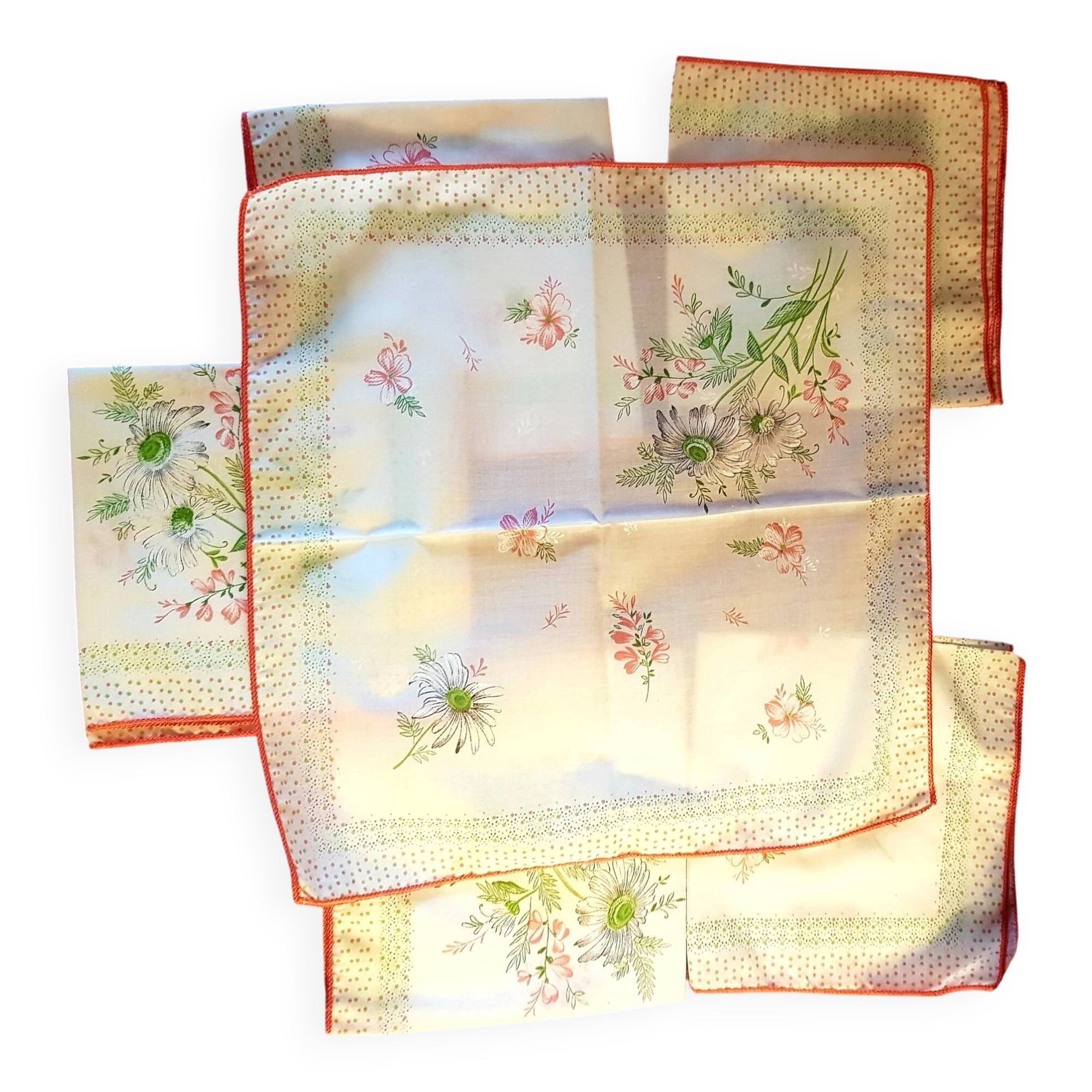 Set of 6 square table napkins
