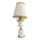 Lampe XIXe en opaline blanche et métal doré