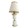 Lampe XIXe en opaline blanche et métal doré