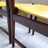 Rosewood leather chairs by Arne Vodder for Sibast