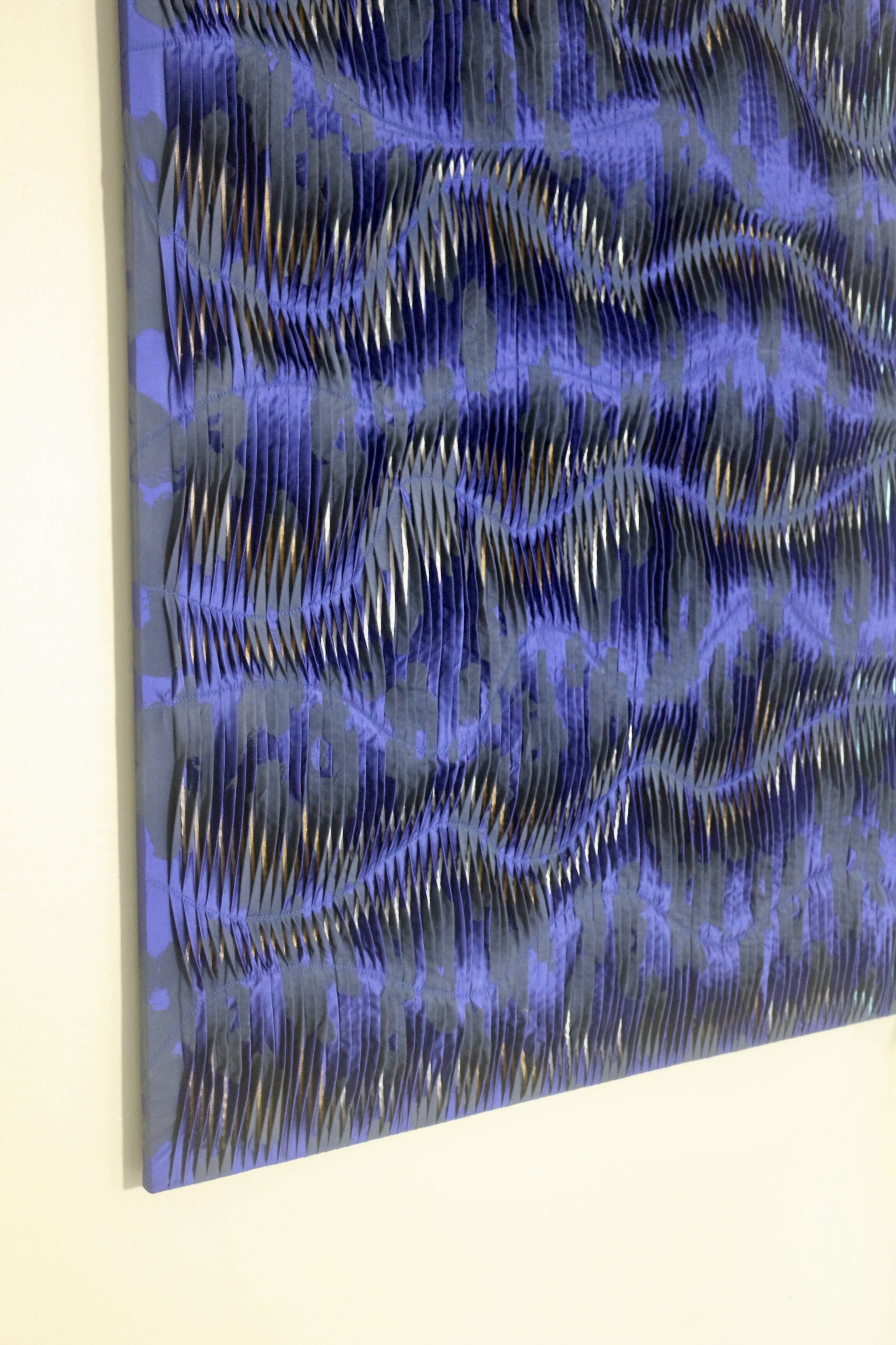 Tableau texturé contemporain Bleu imprimé  Ref cobalt
