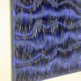 Tableau texturé contemporain Bleu imprimé  Ref cobalt