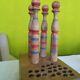 Wooden bowling toy