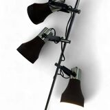 Vintage brown floor lamp with 3 spotlights