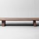 Rustic wabi sabi brutalist coffee table from solid wood, 1900s France