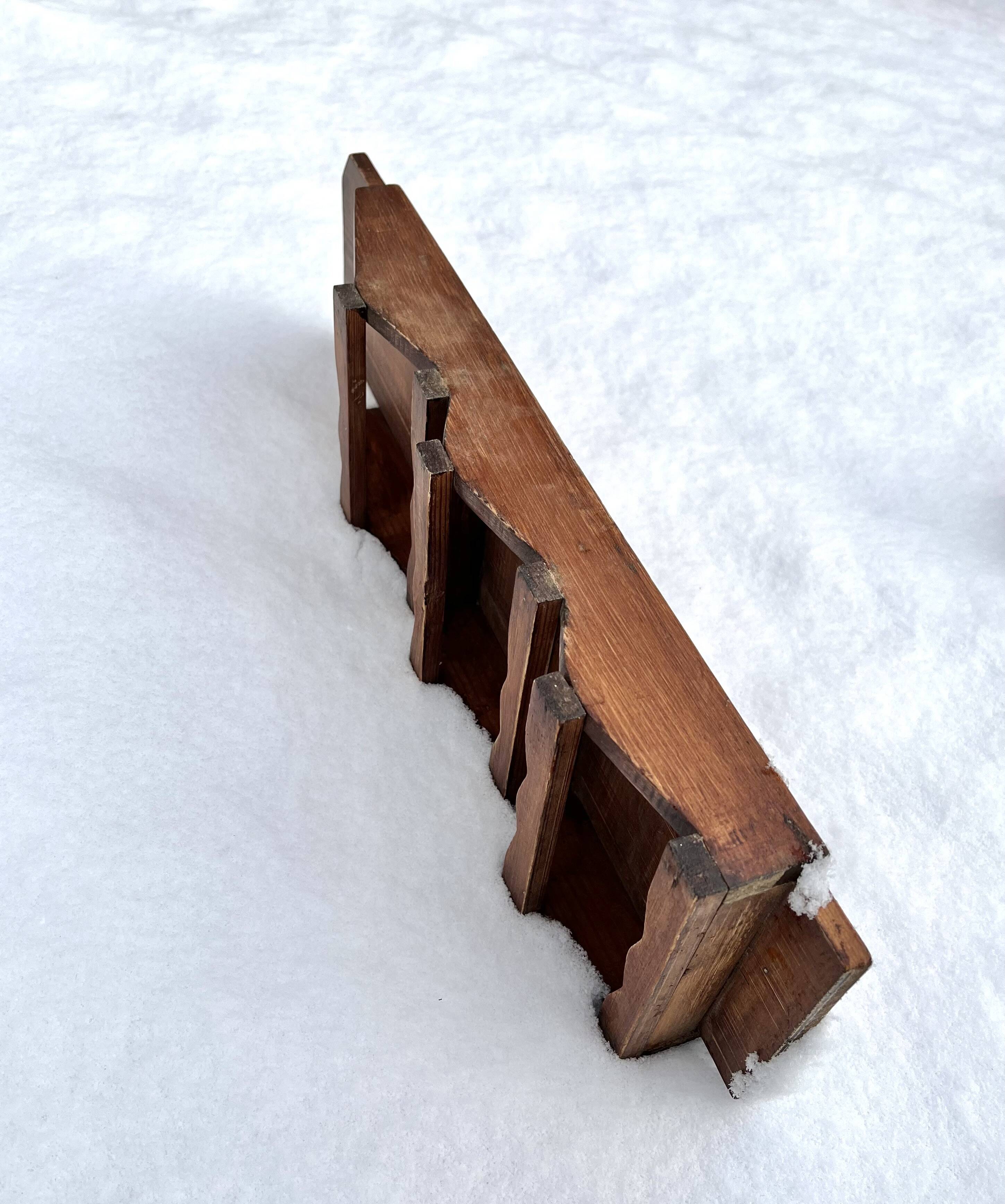 Old wall shelf for postcards or mail