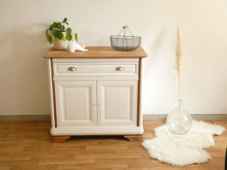 Buffet blanc et bois