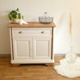 White and wood buffet