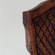 Brutalist tripod chair in carved wood 19th century
