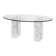 Table named "Diapason". Carrara marble and glass. Cattelan Italia. 90s.